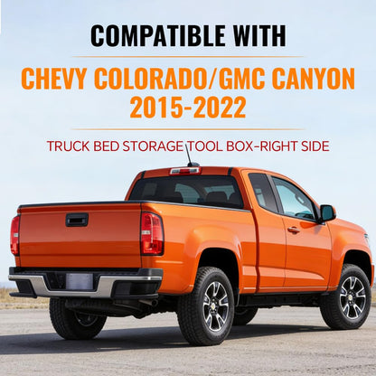G-PLUS Rear Right Truck Bed Storage Box Toolbox Compatible with Chevy Colorado/GMC Canyon 2015-2020 Right Passenger Side Truck Bed Box