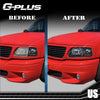 G-PLUS Front Headlight Lens Cover Compatible With 97-04 Ford F150 Expedition,1 Pair Left & Right Side (Smoky Lens)