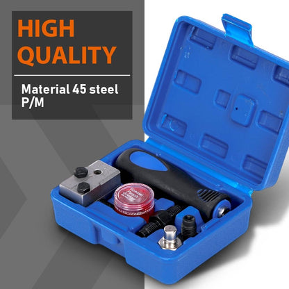 G-PLUS Double Flare Adapter Brake Pipe Flaring Tool Kit 3/16 Inch Brake Line Flare Tool Automotive Repair Set Black