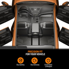 G-PLUS TPE Floor Mats Compatible with Toyota Camry FWD 2018-2024 6PCS Black Product Features