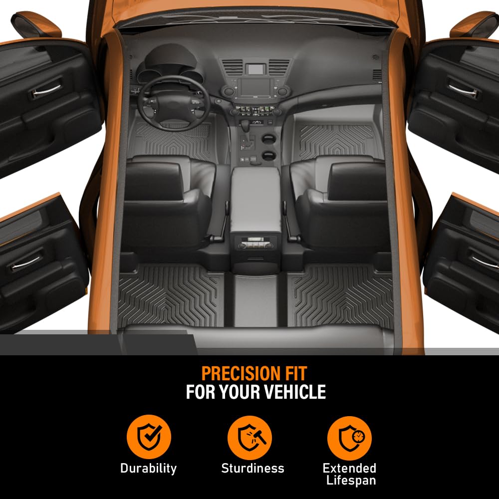 G-PLUS TPE Floor Mats Fit Hyundai Tucson 2022-2026 6 PCS Black