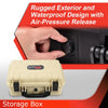 G-PLUS Hard VR Headset Carrying Case w/Foam Block Dividers,Waterproof Protector Storage Box Compatible with Meta Quest 3S/Quest 3/Quest 2,Travel Portable Case Fit Oculus Quest 3/Quest 2 Beige Color