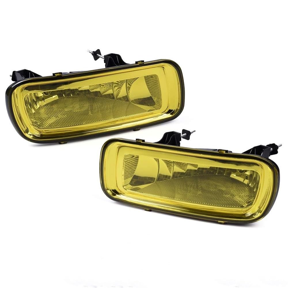 G-PLUS Bumper Fog Lights Compatible With 2004-2006 F150/ 2006 Lincoln Mark LT Pickup Truck, Driving Fog Lamps w/Bulb Driver & Passenger Pair Yellow Lens