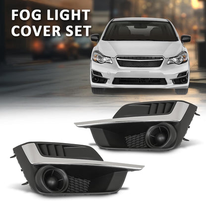 G-PLUS Fog Light Cover Set Chrome Molding Compatible with Impreza Sport 2015 2016 Without Fog Light Hole 57731FJ400 SU1039109
