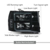 G-PLUS LED Headlights Assembly Front Headlamps Left+Right Fit GMC Sierra 1500 2007-2013, Fit GMC Sierra 2500HD 3500HD 2007-2014 Smoke Lens Black Housing Clear Reflector 22853029,faros delanteros