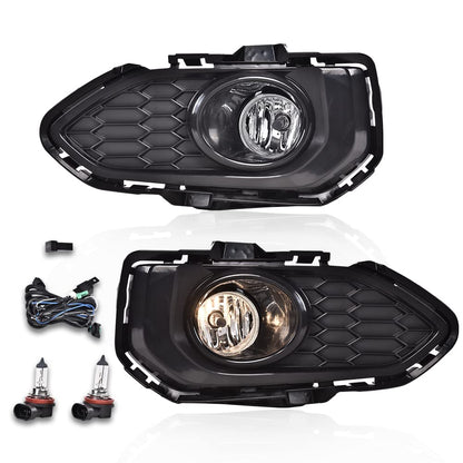 G-PLUS Front Fog Lights Lamps Compatible with Honda 2018-2020 Fog Lights Assembly Set L/R Side Assembly Driver & Passenger Side Fog Lamps Set Black Left Right
