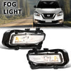 G-PLUS Front Bumper Fog Lights Fog Lamps & Wiring Harness Left&Right Side Compatible with Nissan Kicks 2017-2019 261508995A