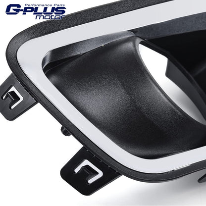 G-PLUS Fog Light Lamps Compatible With 2015-2019 Chevy Colorado Smoke Lens w/Chrome Trim Bezel Cover+Switch Replacement One Pair