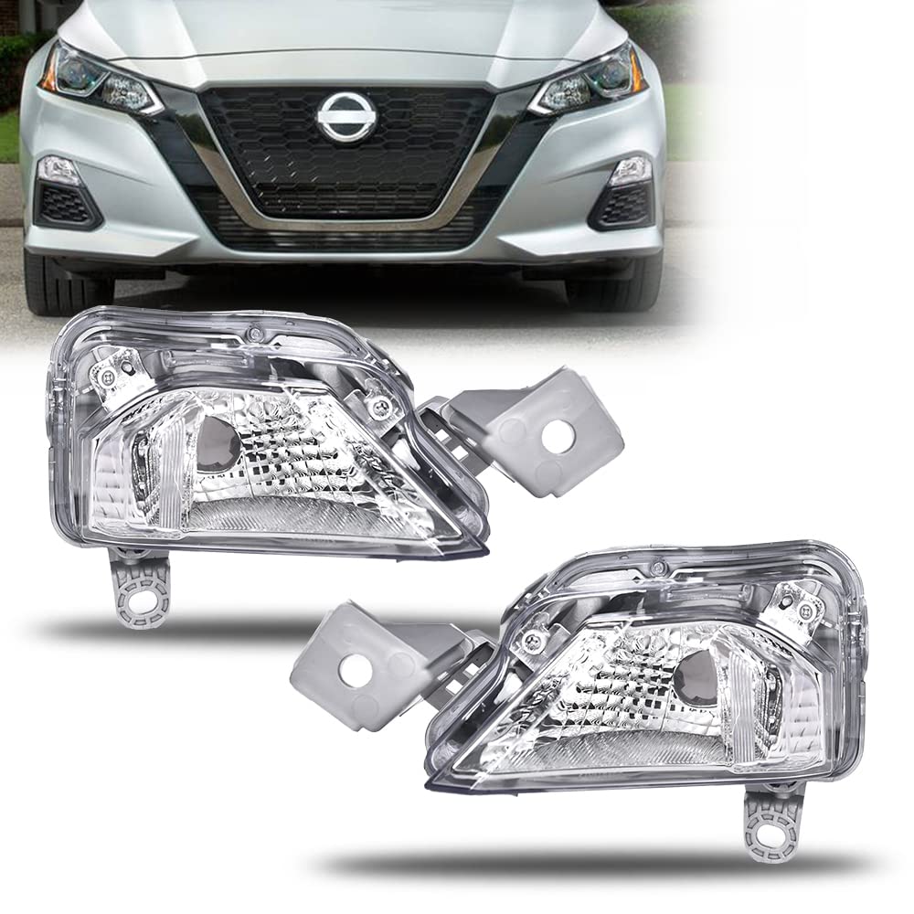 G-PLUS Signal Turn Lights Assembly Compatible with Nissan Altima 2019-2021 Clear Lens LED Lamps Parking Light | Front | 26135-6CA0A,A Pair(Left+Right)