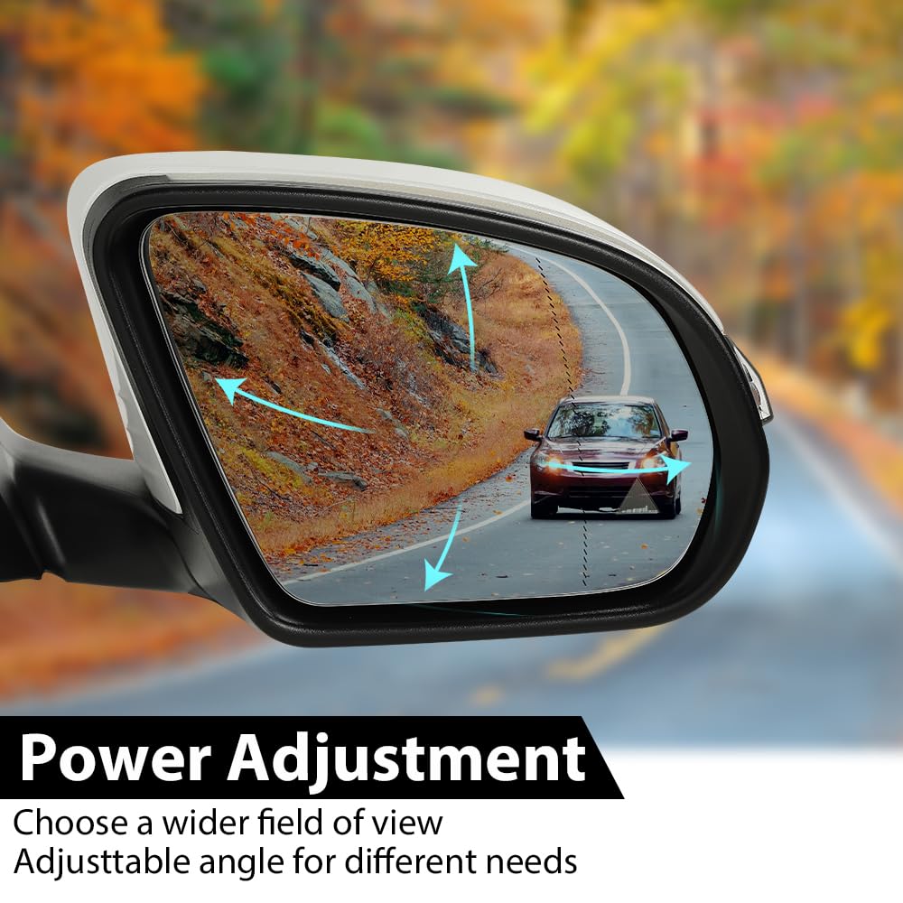 G-PLUS Rear View Mirror w/Blind Spot Right Passenger Side Compatible with Benz X253 Class GLC300 GLC350 2016-2021 2538101416 2538103500 White