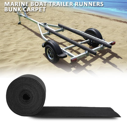 G-PLUS 9" x 50ft Boat Trailer Bunk Carpet, Outdoor Ribbed Marine Bunk Carpet Fit for Boat Trailer Runners Black