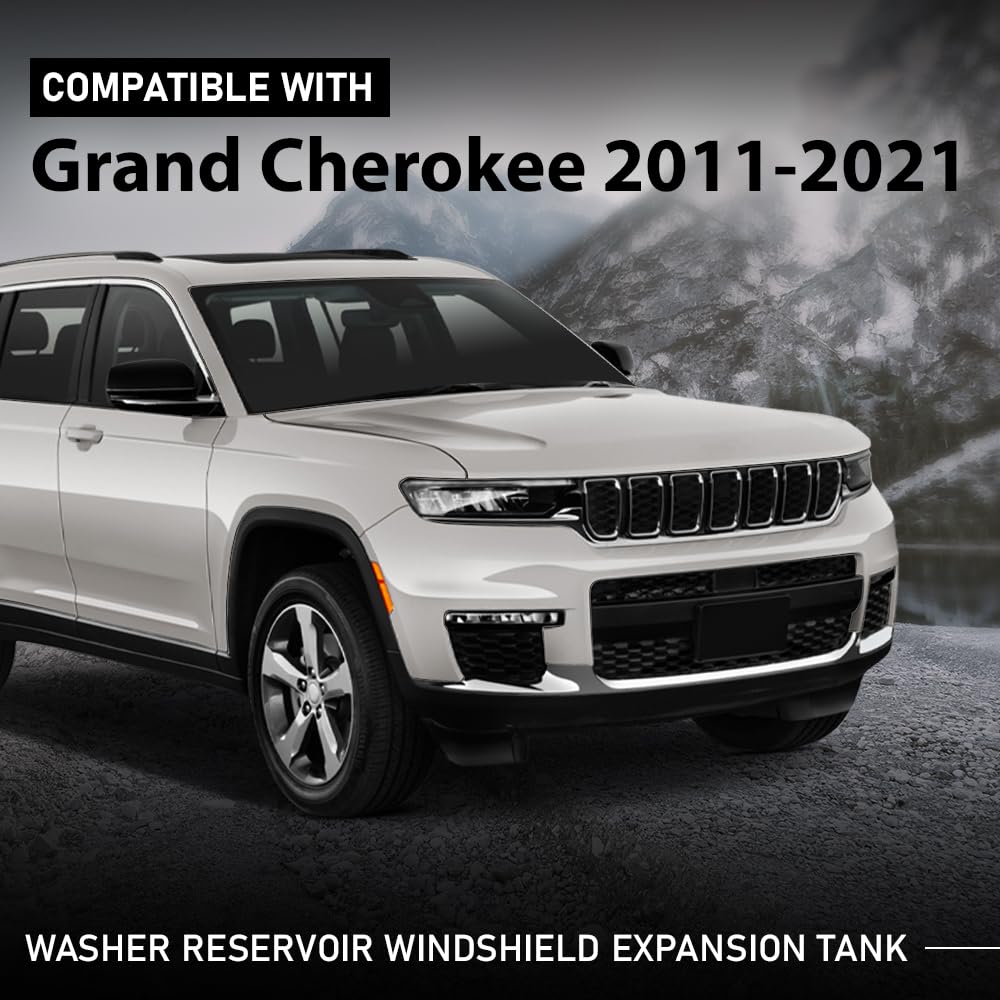 G-PLUS Washer Reservoir Windshield Expansion Tank Compatible with Jeep Grand Cherokee 2011-2021 CH1288220, 57010719AF