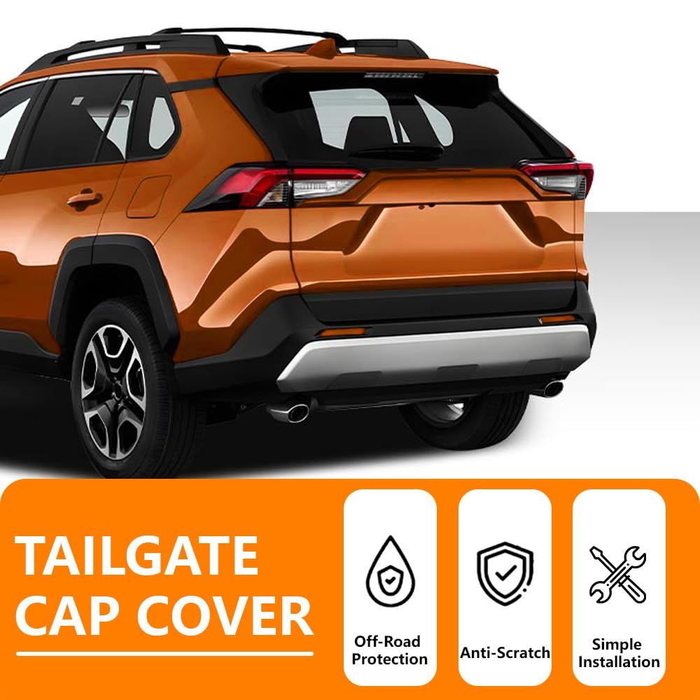G-PLUS Liftgate Tailgate Finish Molding Strip Compatible with Toyota RAV4 2019-2022 768020R030 TO1904106 Black Rear Door Lower Molding Trim Panel
