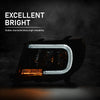 G-PLUS LED DRL Tube Halo Projector Headlights w/o Bulbs, Fit For Toyota Tacoma 2005 2006 2007 2008 2009 2010 2011 Headlamps Clear Lens Black Housing Clear Reflector 8115004163, 8111004163