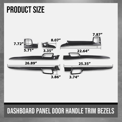 G-PLUS Dashboard Panel Trim Door Handle Trim Compatible with Jeep Grand Cherokee 2011-2021 7pcs Center Console Panel Trim & Inner Door Handle Trim