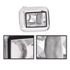 G-PLUS Front Clear Chrome Parking Signal Light Set Compatible with 2003-2008 H2 Hummer 2005-2008 H2 SUT White 844176006196