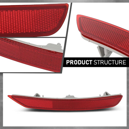 G-PLUS Rear Bumper Reflector Light Lamp Passenger Side Compatible with Subaru Forester 2.0L 2.5L 2009-2018 84281SC000