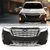 G-PLUS Front Upper + Lower Bumper Cover + Grills + Skid Plate + Fog Light + Tow Hook Compatible with Chevy Equinox 2022 2023 Front Bumper Cover Kit Grilles, Black