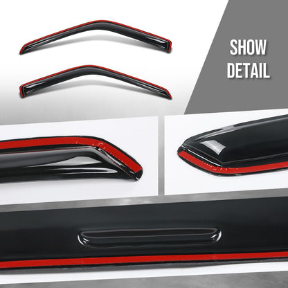 G-PLUS in-Channel Rain Guards 2pcs Compatible with Nissan Pathfinder 1987-1990 Compatible with Nissan Pickup 2-Door Regular Cab 1987-1997 Smoke