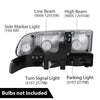 G-PLUS Headlights Corner Bumper Turn Signal w/o Bulbs Fit Chevy Blazer 1998-2005 / Fits Chevy S10 Pickup 1998-2004 Clear Lens Chrome Housing Clear Reflector Bumper Headlamps,faros delanteros Assembly