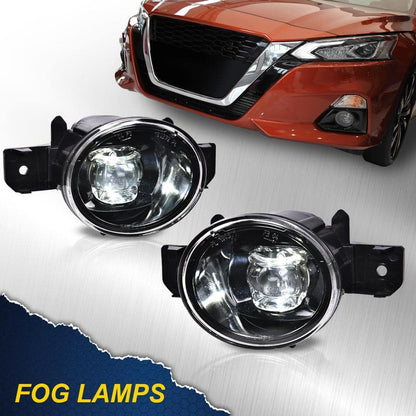 G-PLUS Fog Lights Assembly Replacement for 2019 2020 Nissan Altima 4-Door Sedan S SL SR SV Front Bumper Fog Lights w/Bulb Clear Lens LED Fog Lamps (Pair)