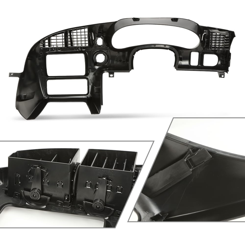 G-PLUS Dash Bezel Radio Surround Cluster Trim Compatible with Chevy Monte Carlo 2000-2005 Black