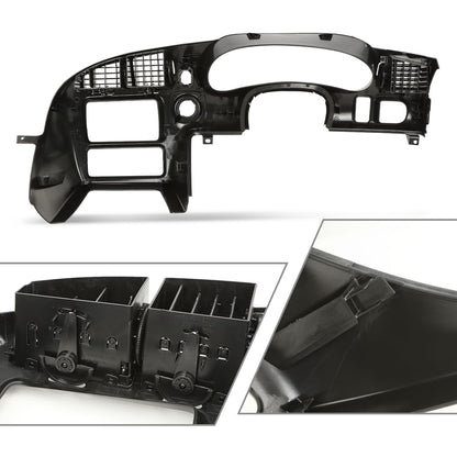 G-PLUS Dash Bezel Radio Surround Cluster Trim Compatible with Chevy Monte Carlo 2000-2005 Black
