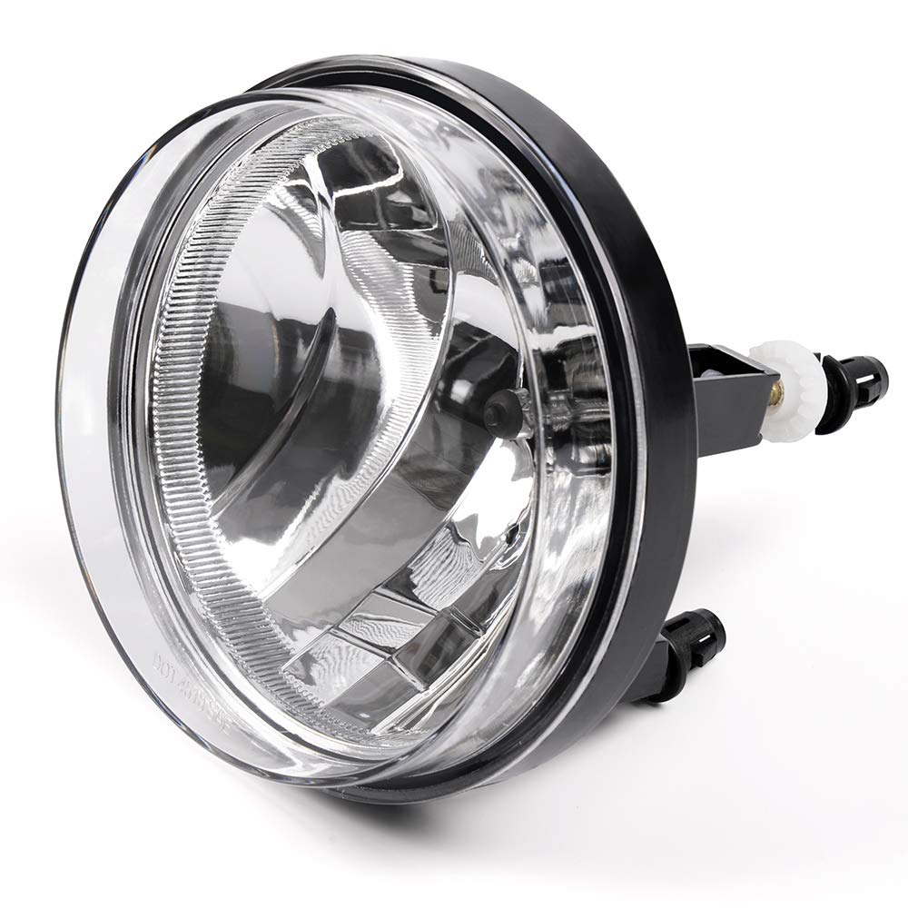 G-PLUS Left Right Clear Lens Front Bumper Driving Fog Lights Lamps + H8 Bulbs Compatible With GMC Sierra 1500 2500HD 3500HD 2007-2013 Pickup