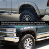 G-PLUS Universal Fender Flares Screw/Bolt Hardware Kit Compatible With Chevy Universal Pocket/Rivet Style,Stainless Steel Front Rear Fender Hardware Kit