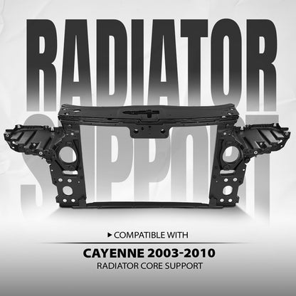 G-PLUS Radiator Core Support Compatible with Porsche Cayenne 2003 2004 2005 2006 2007 2008 2009 2010 95550559402 Black