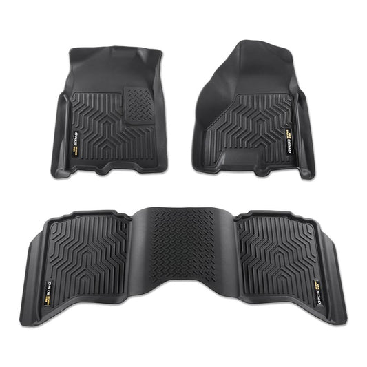 G-PLUS TPE Floor Mats Compatible with Dodge Ram 2500 3500 Crew Cab w/Auto Trans 2010-2018,Fit Dodge Ram 1500 2009-2024(19-24Classic Body) 3PCS All Weather Floor Liners Full Protection 1st & 2nd Row