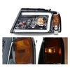 G-PLUS LED DRL Headlights Assembly, Fit Ford F150 2004-2008/Lincoln Mark Lt 2006-2008(NOT Fit 2004 F150 Heritage/Flareside Beds), Smoky Lens Chrome Housing Amber Reflector Headlamps faros delanteros
