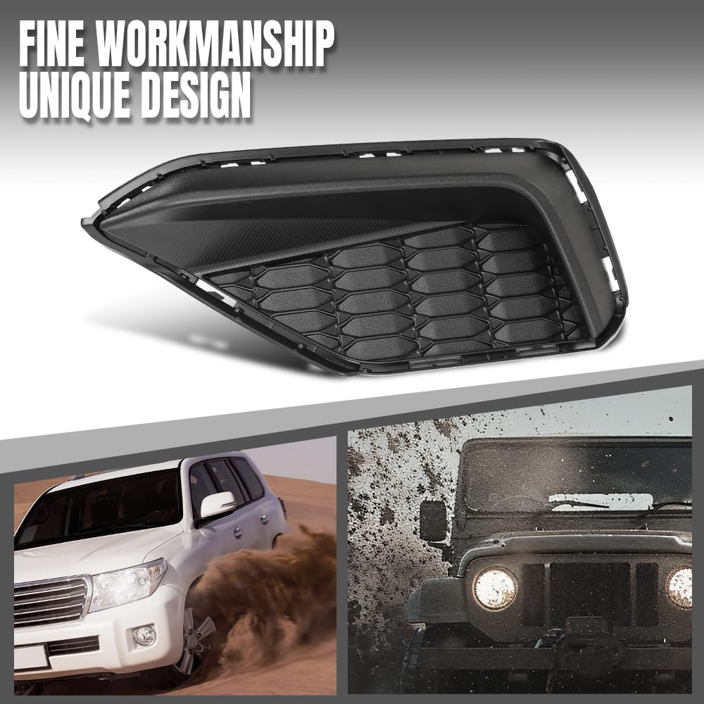 G-PLUS Fog Light Covers Front Driver Left Side Compatible with Ford Mustang 2023-2024 PR3Z17E811AA, FO1038237 Black