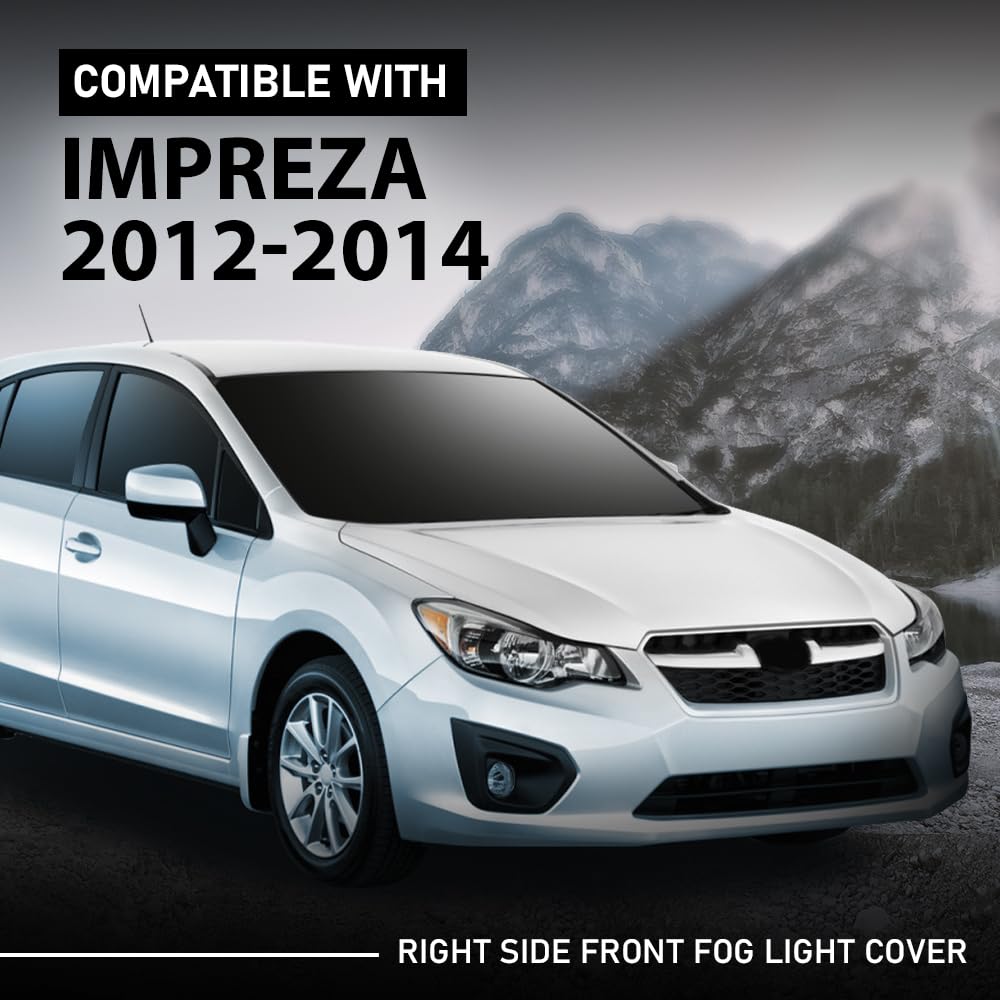 G-PLUS Front Right Fog Light Bezel Cover W/Hole, Compatible with Subaru Impreza 2012-2014, Passenger Side, 57731FJ000