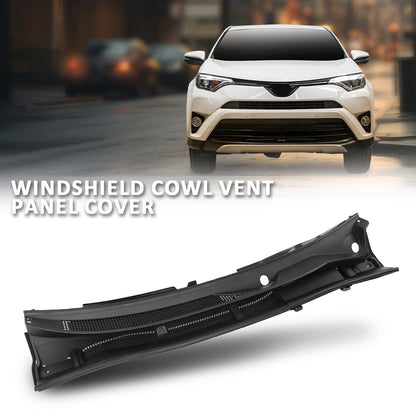 G-PLUS Windshield Cowl Vent Panel W/Side Cowl Cover Trim ABS Compatible with Toyota RAV4 2013-2018 55708-0R030, 557080R030 Black