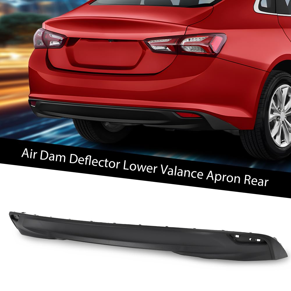 G-PLUS Air Dam Deflector Lower Valance Apron Rear Textured Compatible with Chevy Malibu Hybrid 2016-2019/Fit Chevy Malibu LS 2016-2023 84078809, GM1115129C