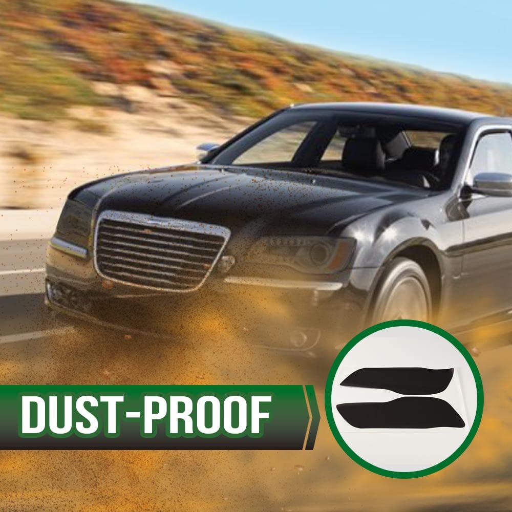 G-PLUS Front Headlight Side Precut Smoke Tint Compatible with 2011-2020 Chrysler 300 300C