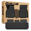 G-PLUS Floor Mats Compatible with Tesla Model S 2021 2022 2023 2024 TPE Custom Fit All Weather Full Cover Protection 1st & 2nd Row Floor Liners Waterproof 3PCS Black alfombrillas para coche