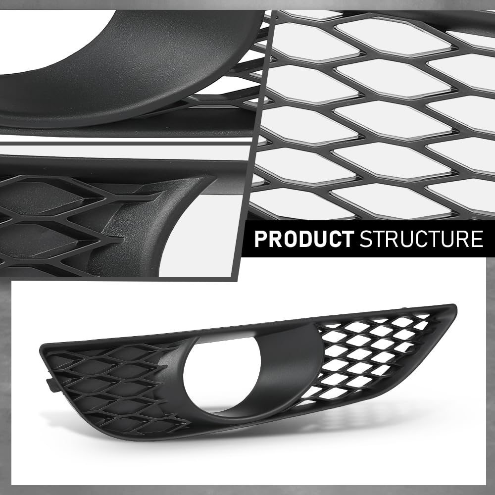G-PLUS Right Front Bumper Right Fog Light Grille Lamp Cover Compatible with Audi Q7 Sportback 2010-2015 4L0 807 676 C, 4L0807676C