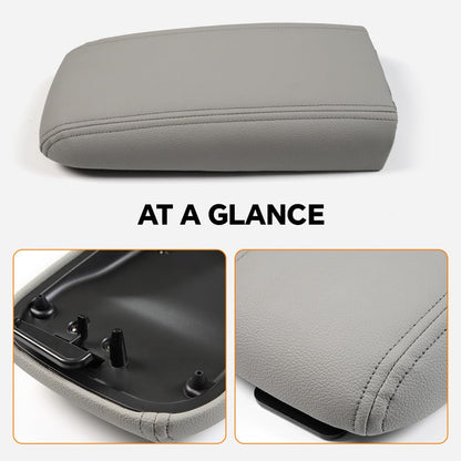 G-PLUS Center Console Lid Armrest Assembly W/Latch Leather Compatible with 2006–2009 Chevy Trailblazer GMC Envoy Isuzu Ascender Buick Rainier Oldsmobile Bravada 25998838, 25998847, 25998844