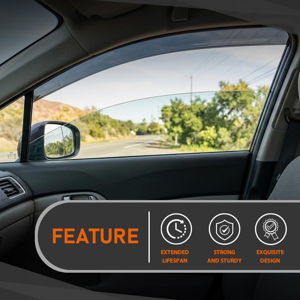 G-PLUS Window Visor Rain Guards Compatible with Honda Civic Sedan 2012-2015 4 PCS Smoky