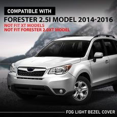 G-PLUS Fog Light Bezel Cover Set for Subaru Forester 2014-2016 Front View