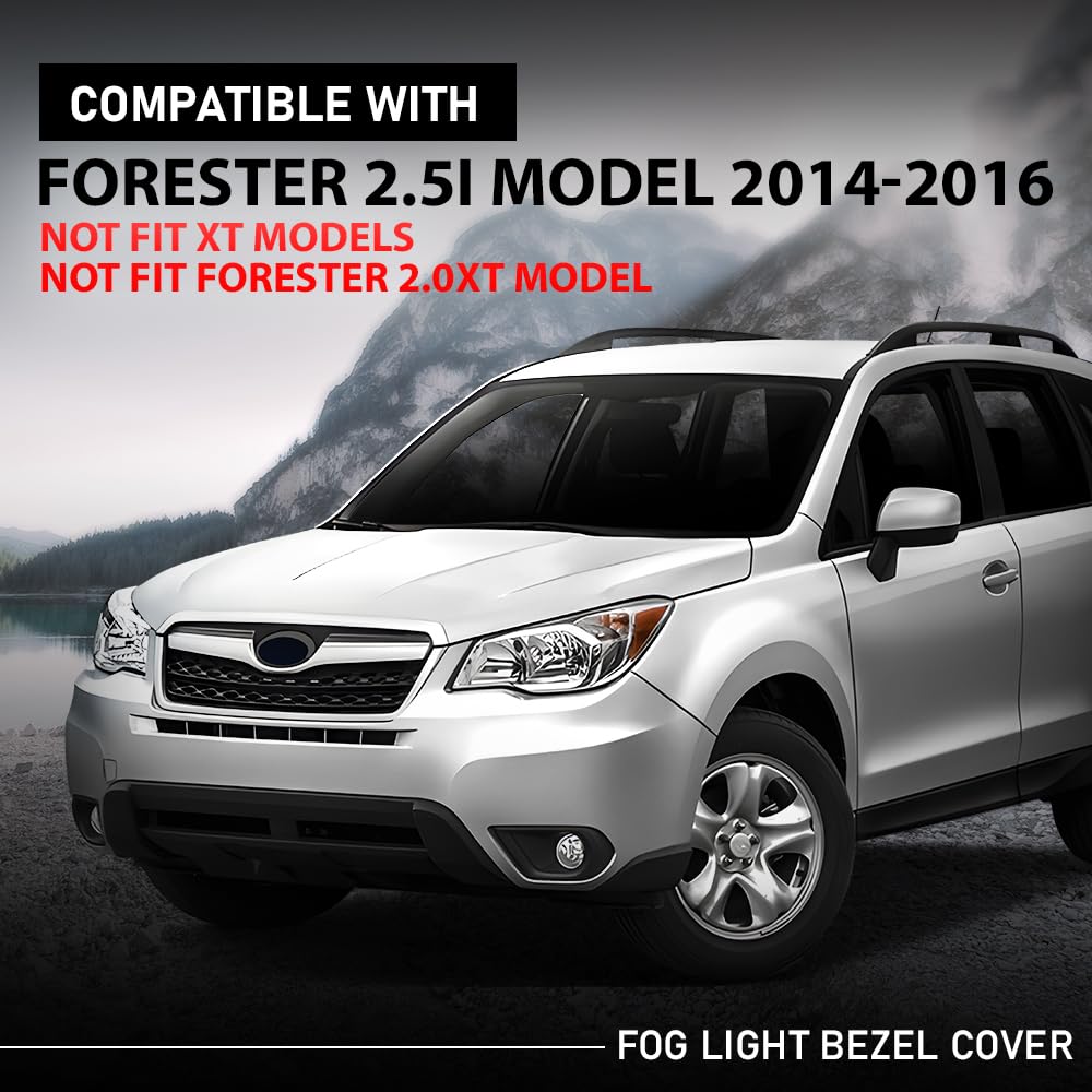 G-PLUS Fog Light Bezel Cover Set Compatible with Subaru Forester 2.5i Model 2014-2016,Not Fit XT Models,Not Fit Forester 2.0XT Model 57731SG030