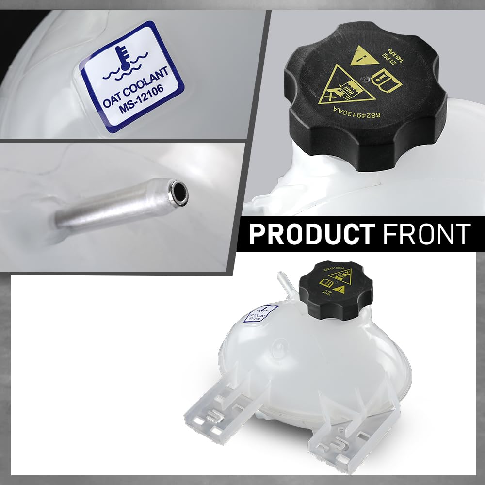 G-PLUS Coolant Overflow-Reservoir Compatible with Fiat 500X 2016-2018,Fit Jeep Compass Renegade 2015-2022 68289857AA