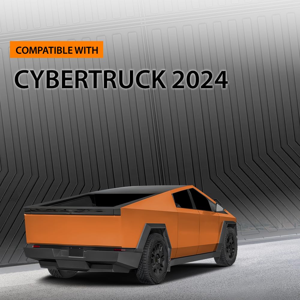G-PLUS Trunk Mat Cargo Liner Compatible with Tesla Cybertruck 2023 2024 2025 TPE All Weather Protection Trunk Mat Black
