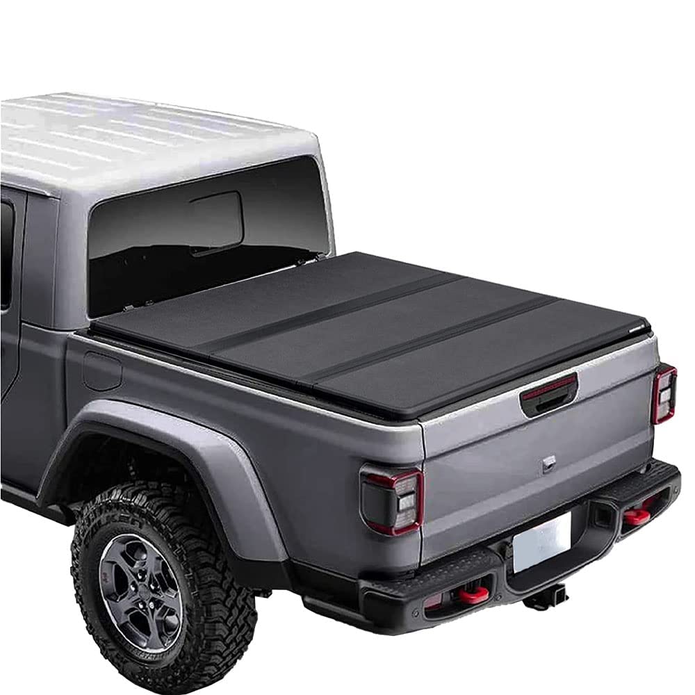 G-PLUS T3 Tri-Fold Hard Lock 5.8Ft Truck Tonneau Cover Compatible with 2014-2018 Chevy Silverado/GMC Sierra 1500 | 5'8" Folding Short Bed Lock