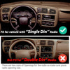 G-PLUS Dash Trim Bezel Cover Single Din Beige Compatible with Chevy Blazer S10 GMC Jimmy S15 Sonoma 1998 1999 2000 2001 2002 2003 2004 15013761 (Not Fit Double Din)