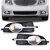 G-PLUS Front Bumper Fog Lights + Cover Trim Compatible with Buick LaCrosse 2010 2011 2012 2013 Driver & Passenger Side Fog Lamps Clear lens RW1345