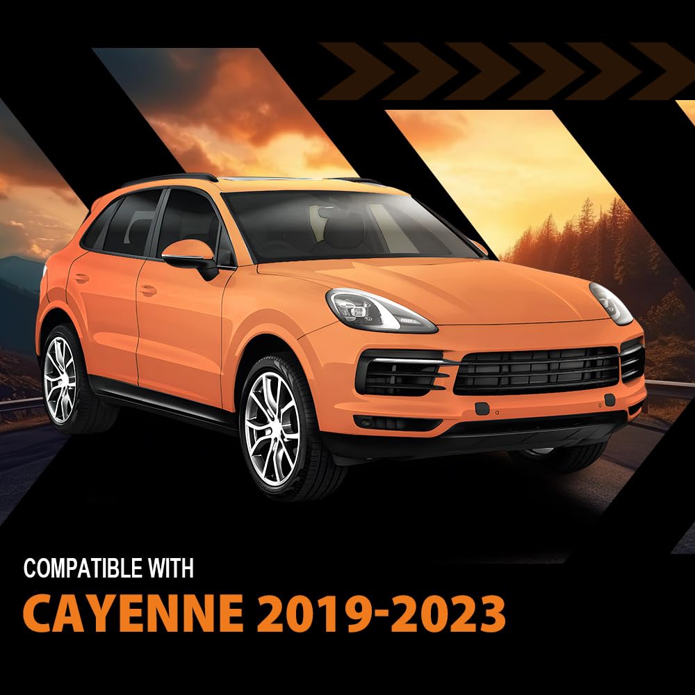 G-PLUS Front Bumper Tow Hook Eye Cover Cap Right Side Compatible with Porsche Cayenne 2019 2020 2021 2022 2023 9Y0807156G2X PO1029105, PO1029105C, 9Y0807156G2X, PO1029105D Direct OE Replacement Blue