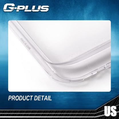 G-PLUS Front Headlight Lenses Cover Compatible with 2005-2009 Mustang,(NOT ForShelby GT500 Models),Chrome Housing A Pair Left & Right Side (Clear Lens)